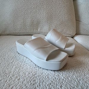 white forever 21 platform sandals